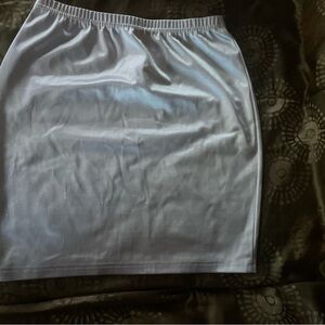 Fashion Nova Silver Mini Pencil Skirt Athletic